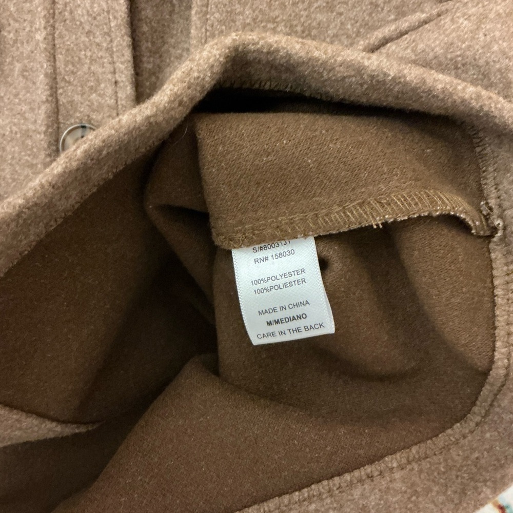 New Love Tree Tan Button-Up Jacket, Sz M - Picture 6 of 7